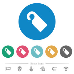 Do not disturb sign flat round icons