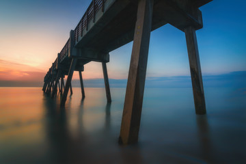 Colorful Sunrise at the Pier, Florida, USA