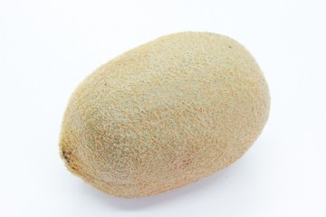 Kiwi is a delicious fruit located on a white background