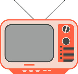 retro vintage tv set,vector illustration,flat