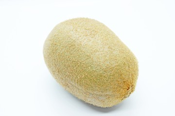 Kiwi is a delicious fruit located on a white background