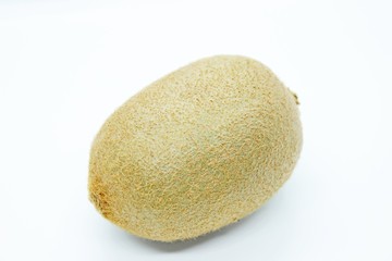 Kiwi is a delicious fruit located on a white background