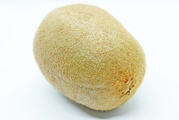 Kiwi is a delicious fruit located on a white background