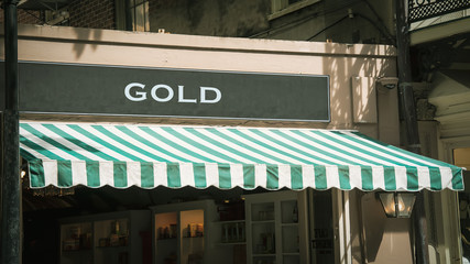 Fototapeta premium Street Sign to Gold