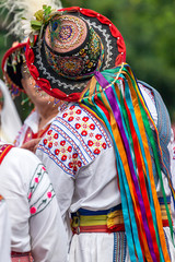 Detail of folk romanian traditional costume
