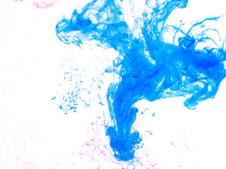 Poster color in water. Abstract background.
