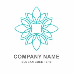 Geometric Clover Flowers Motif Pattern Beauty Cosmetic Aromatherapy Fashion Business Company Stock Vector Logo Design Template
