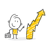 Strichfiguren / Strichmännchen: Aufstieg. (Nr. 405)	