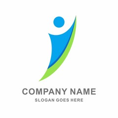 Fototapeta premium People Shape Business Company Stock Vector Logo Design Template