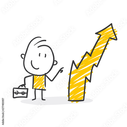 Strichfiguren / Strichmännchen: Aufstieg. (Nr. 405)	