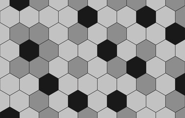 Hexagonal geometric background. Soccer ball texture. Geometric football pattern