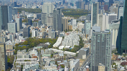 東京風景　六本木から望む皇居　丸の内　方面　2019　