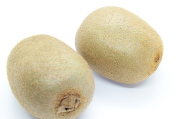 Kiwi is a delicious fruit located on a white background