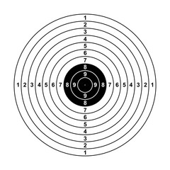 blank gun target paper shooting target blank target background target paper shooting on white background vector