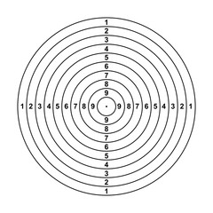 blank gun target paper shooting target blank target background target paper shooting on white background vector