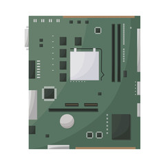 Vector illustration of motherboard and concept sign. Set of motherboard and science vector icon for stock.