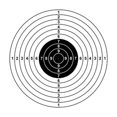 blank gun target paper shooting target blank target background target paper shooting on white background vector