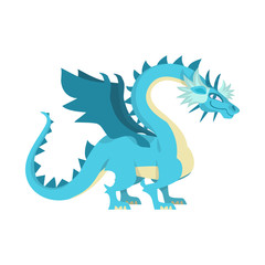 Isolated object of dragon and predator icon. Set of dragon and wing stock symbol for web.