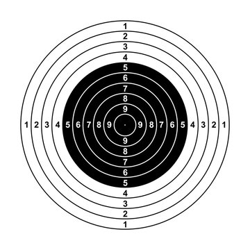 blank gun target paper shooting target blank target background target paper shooting on white background vector