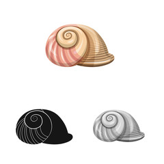 Vector illustration of animal and decoration symbol. Set of animal and ocean stock vector illustration.