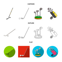 Vector design of and stick symbol. Set of and golf stock symbol for web.
