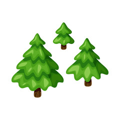Vector illustration of tree and forest symbol. Collection of tree and green vector icon for stock.