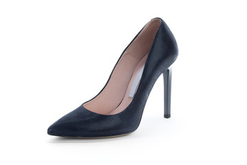 Woman high heels shoes isolated on white background