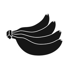 Vector illustration of banana and bunch sign. Collection of banana and food stock vector illustration.