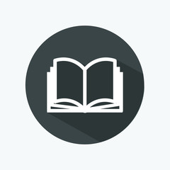 Book icon vector on white background.