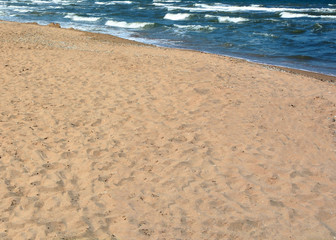 sandy beach and sea background