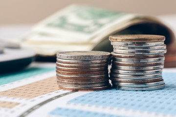 Accounting in office. Business finance and accounting concept