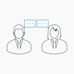 Conversation icon. Line style vector EPS.