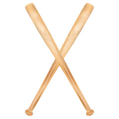 Vector Two Crossed Baseball Bats