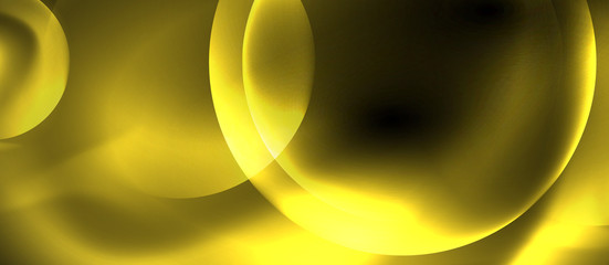 Shiny neon circles abstract background