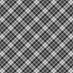 Tartan Pattern in Black and White . Texture for plaid, tablecloths, clothes, shirts, dresses, paper, bedding, blankets, quilts and other textile products. Vector illustration EPS 10