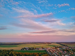 Aerial view of Nesvizh, Minsk region, Belarus