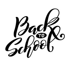 Welcome back to school hand drawn lettering