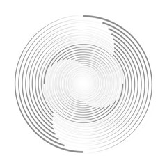 Vector illustration of the pattern of the gray circles geometric lines abstract background. EPS10.