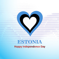 Estonia Independence day. Estonia map. Vector illustration