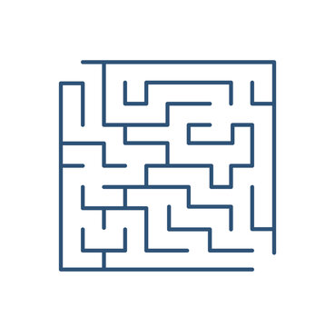 Maze or labyrinth isolated on white background