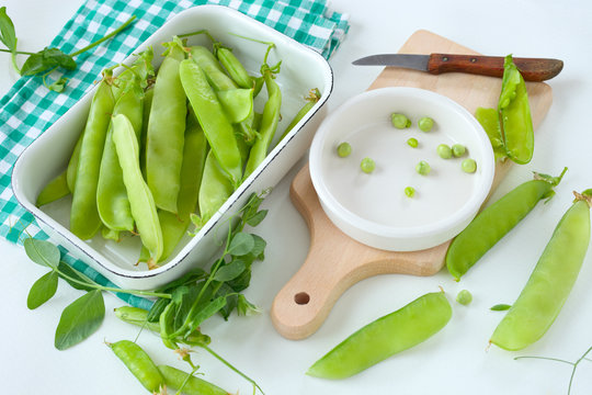 Frische Zuckererbsen