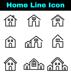 set of home icon