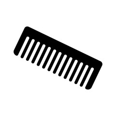 black comb icon, vector ilustration