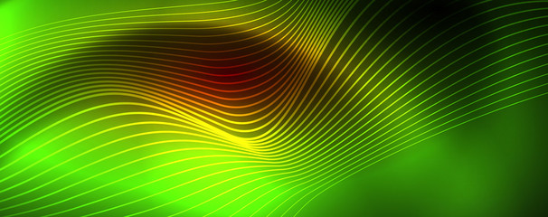Shiny neon lines techno magic futuristic background, magic energy space light concept, abstract background wallpaper design