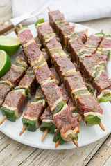brochettes de boeuf