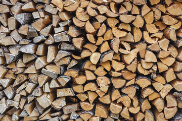 The background of wooden logs.