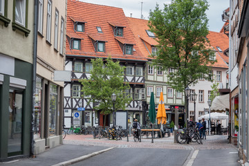 Half timbered houses in the center of Gottingen, Germany