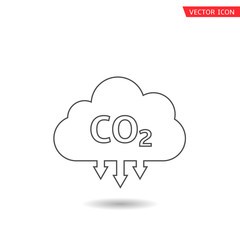CO2 cloud icon