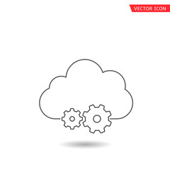 Gear cloud icon