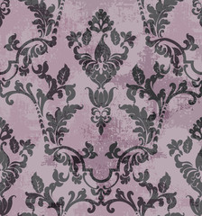Vintage ornament pattern Vector. Baroque rococo texture luxury design. Royal textile decors. Old painted backgrounds